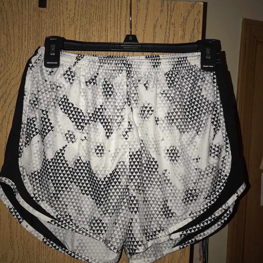 Black and white nike shorts